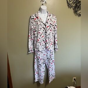 Kate Spade Dream A Little Dream Makeup Pajama Top Size M‎